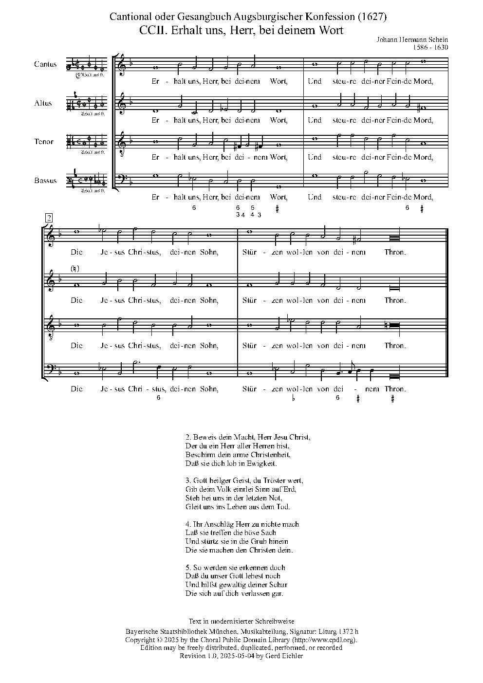 Erhalt uns, Herr, bei deinem Wort - Choir Script PDF Thumbnail
