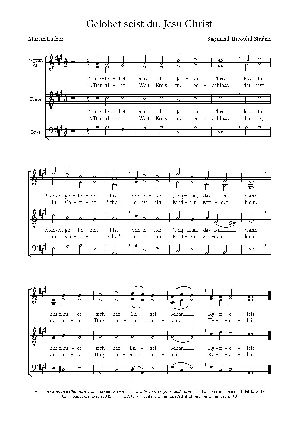 Gelobet seist du, Jesu Christ