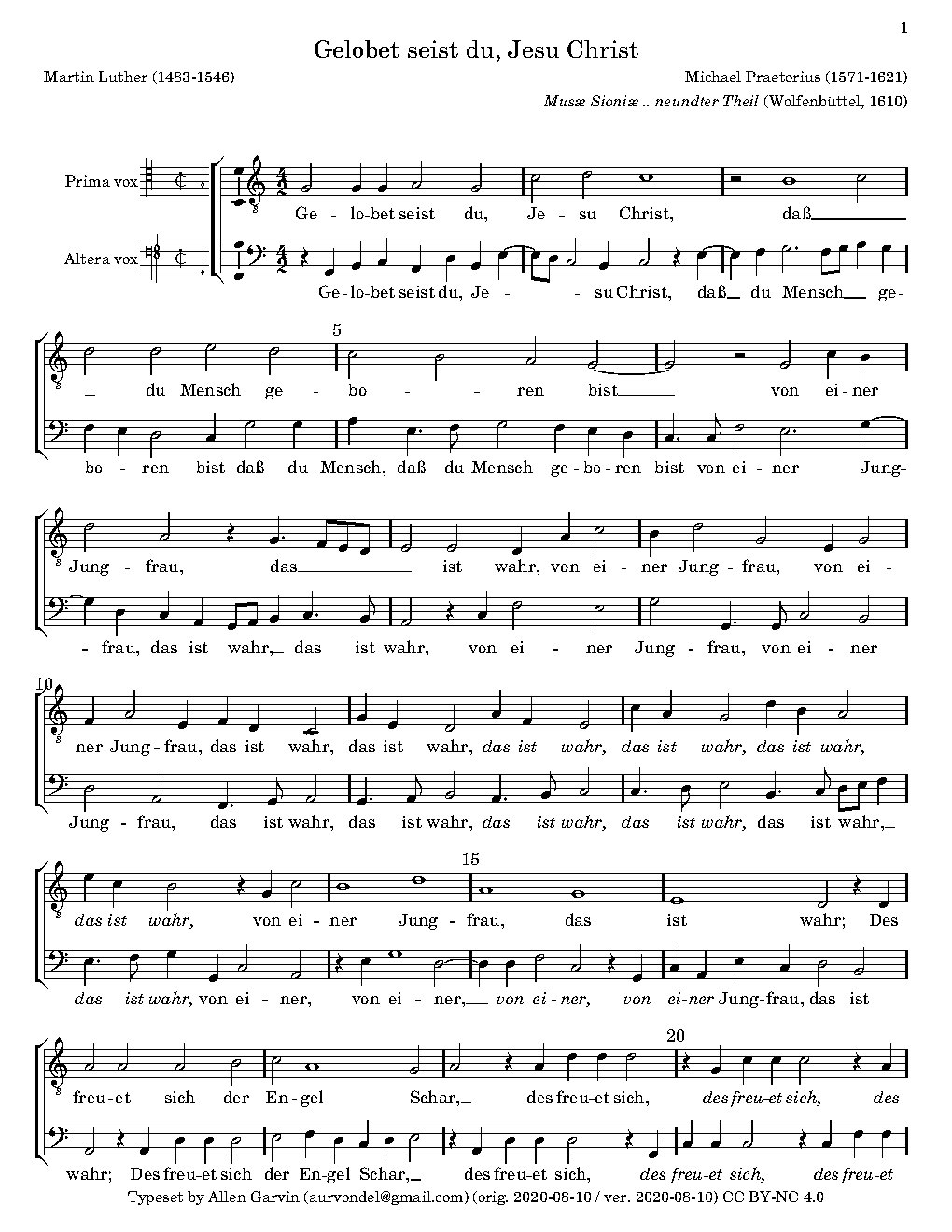 Gelobet seist du Jesu Christ