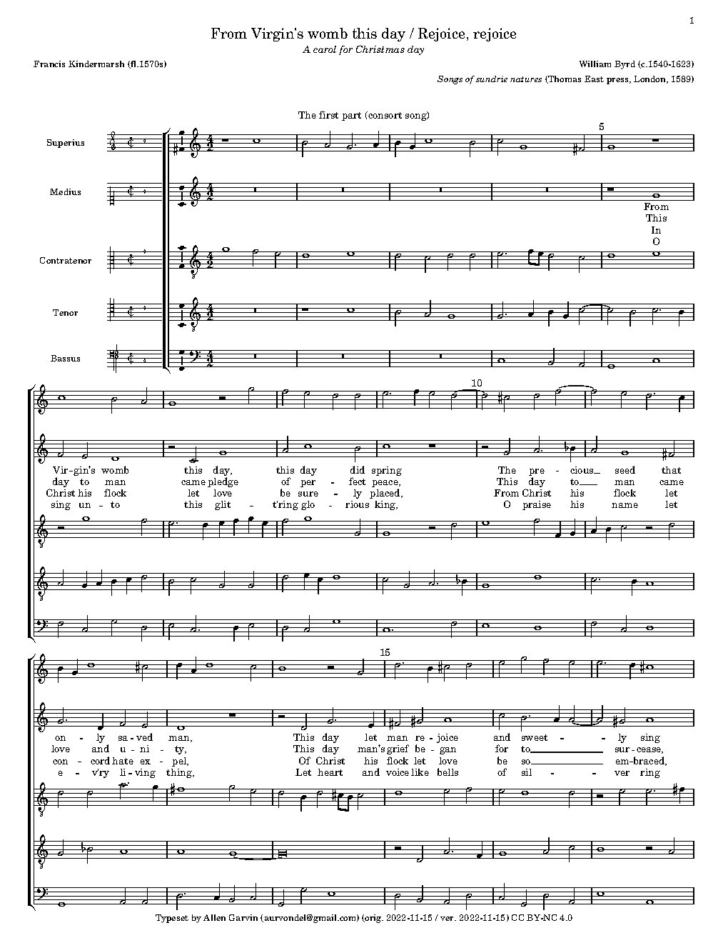 From Virgin's Womb – Rejoice rejoice