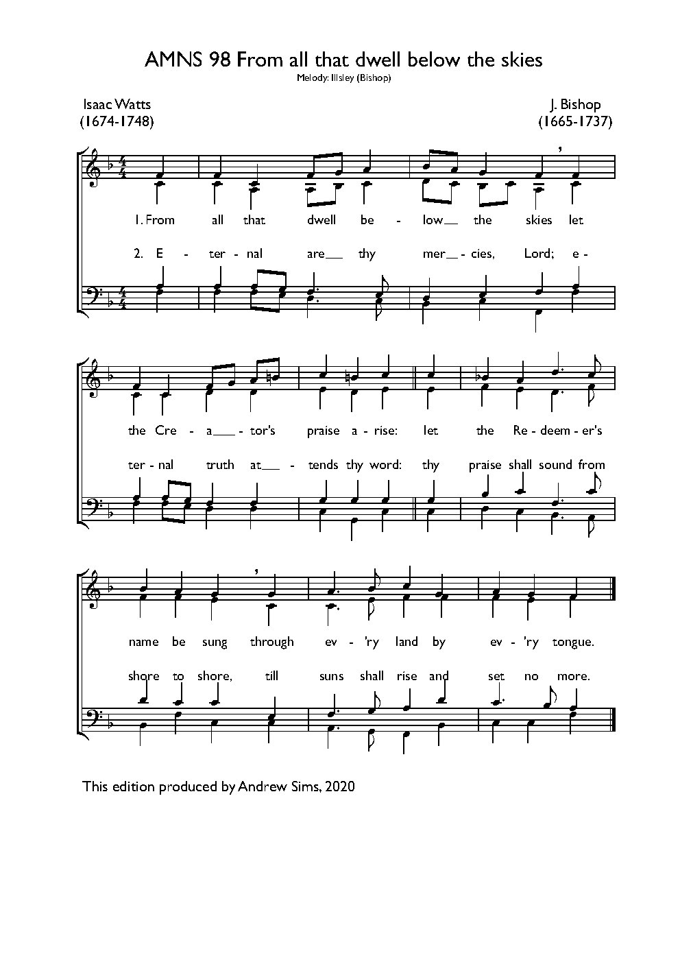 From all that dwell below the skies