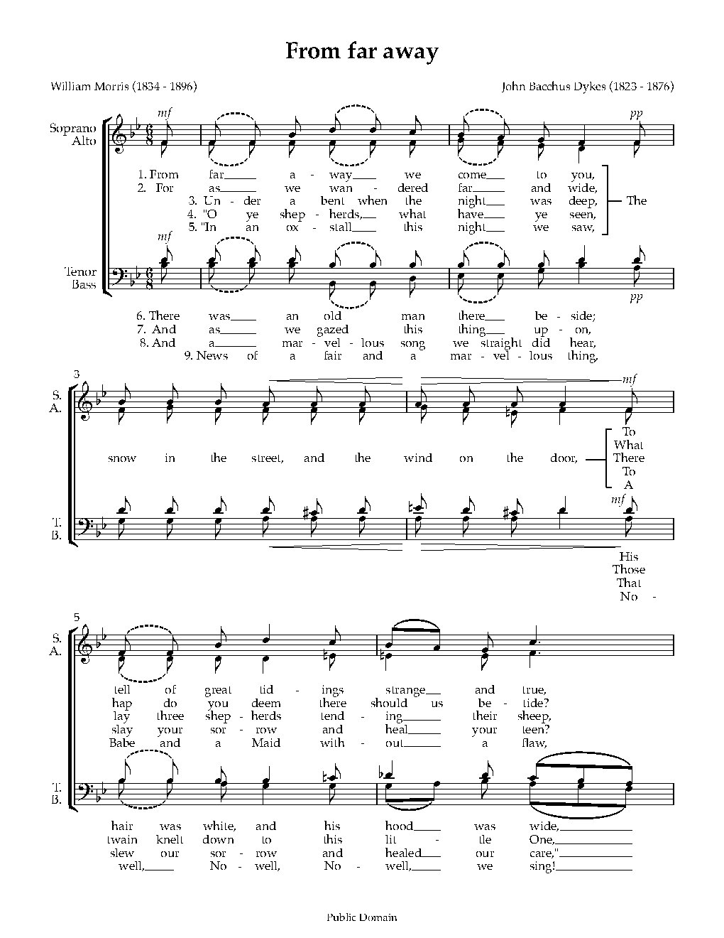 From far away - Choir Script PDF Thumbnail