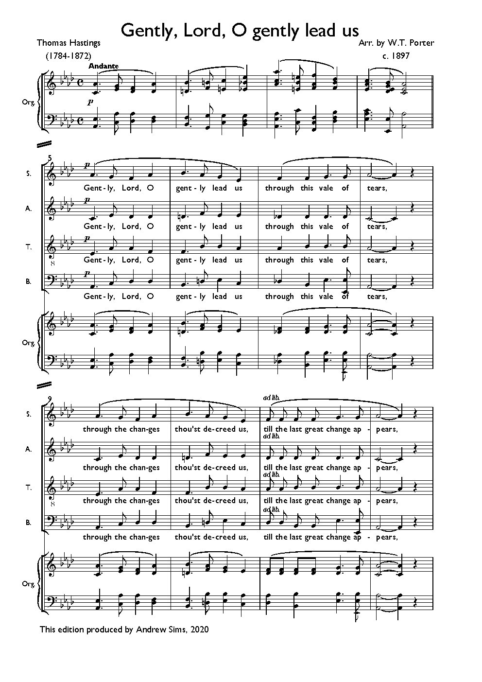 Gently, Lord, O gently lead us