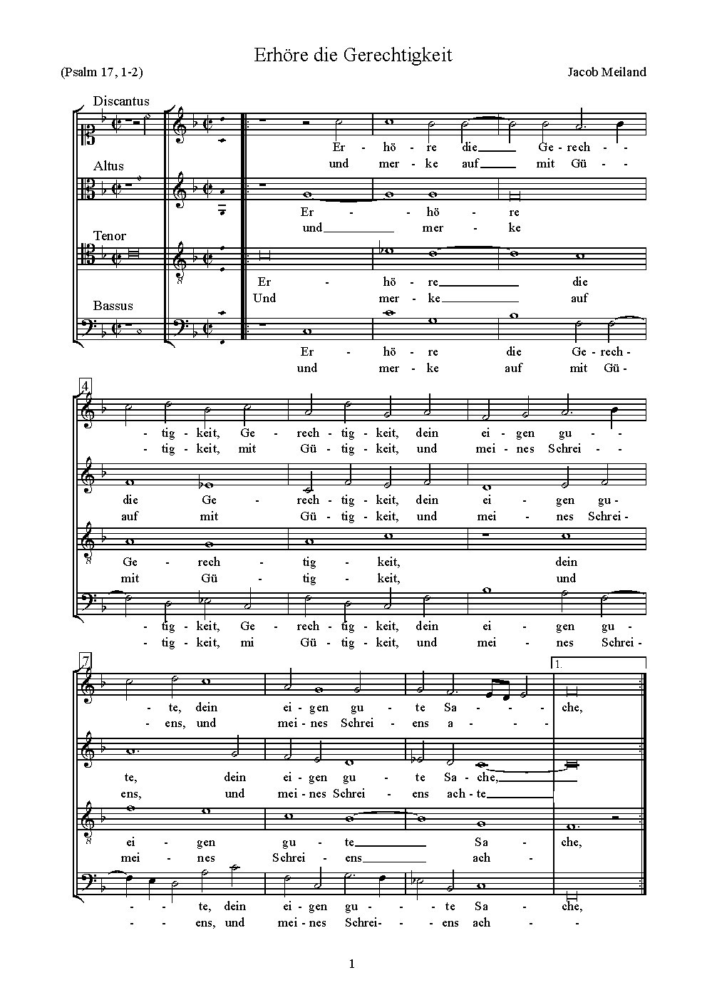 Erhöre die Gerechtigkeit - Choir Script PDF Thumbnail