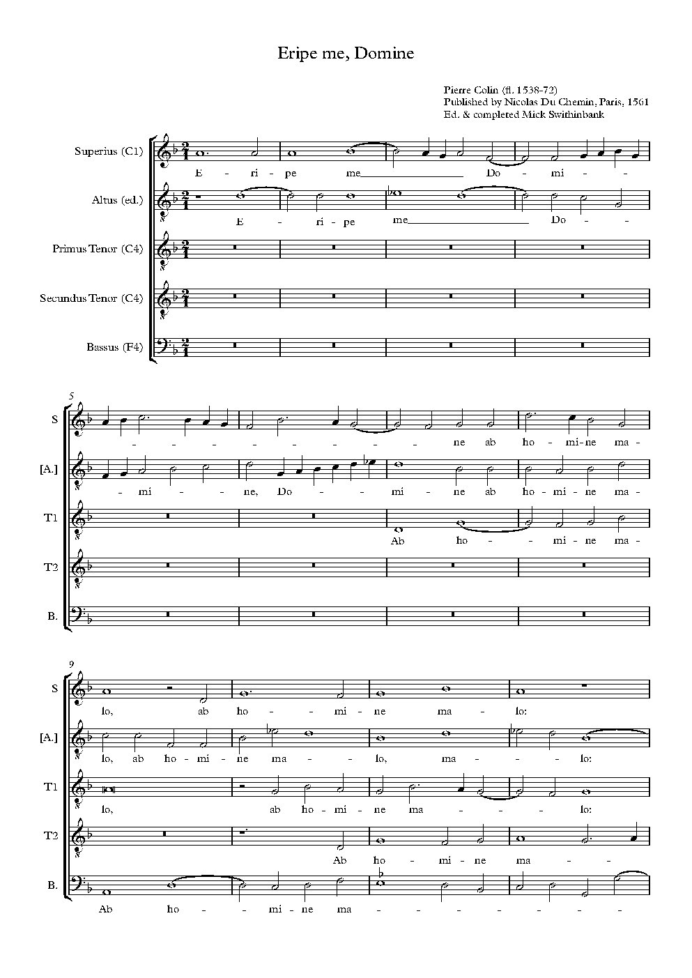 Eripe me, Domine - Choir Script PDF Thumbnail