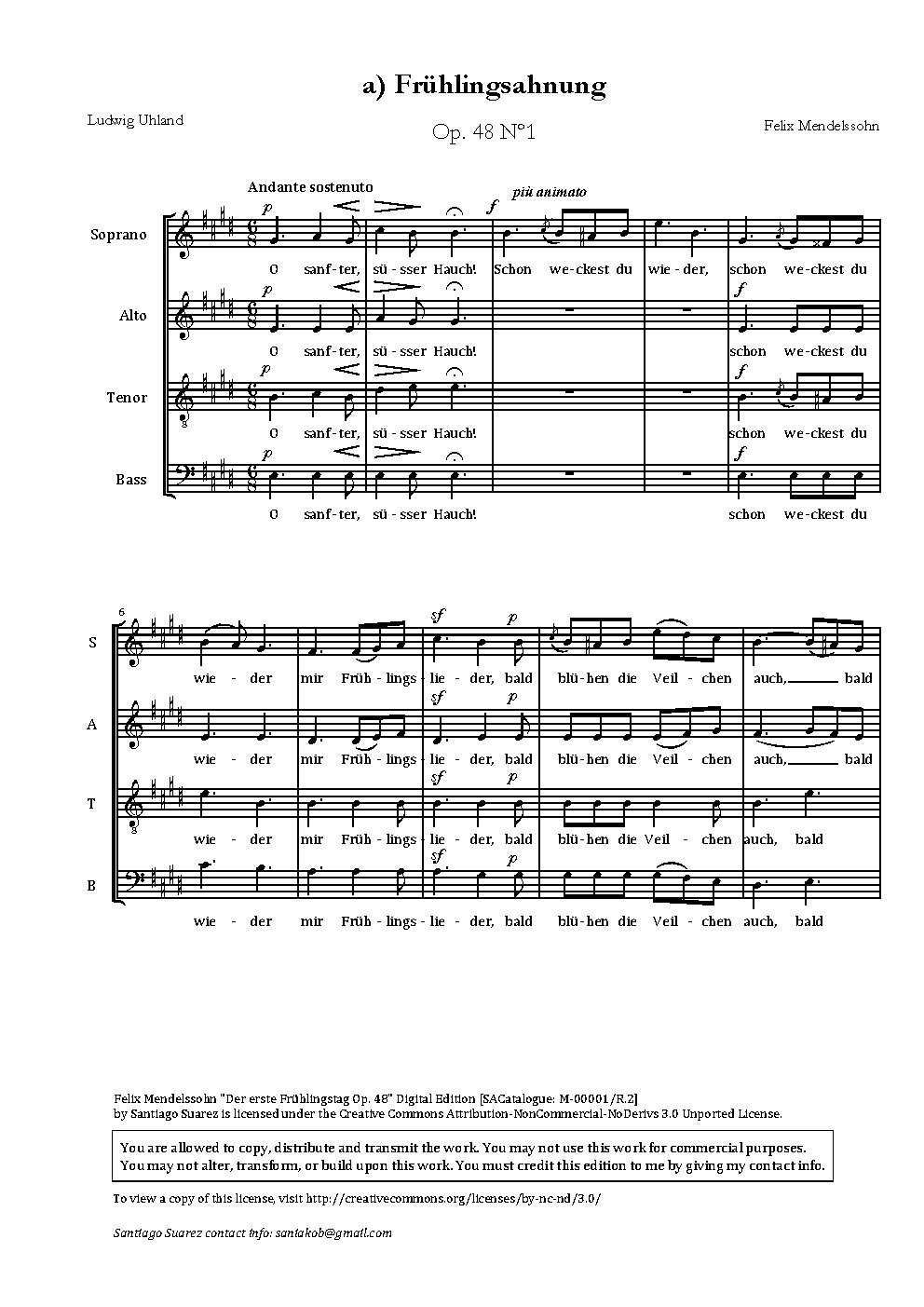 Frühlingsahnung, Op. 48, No. 1
