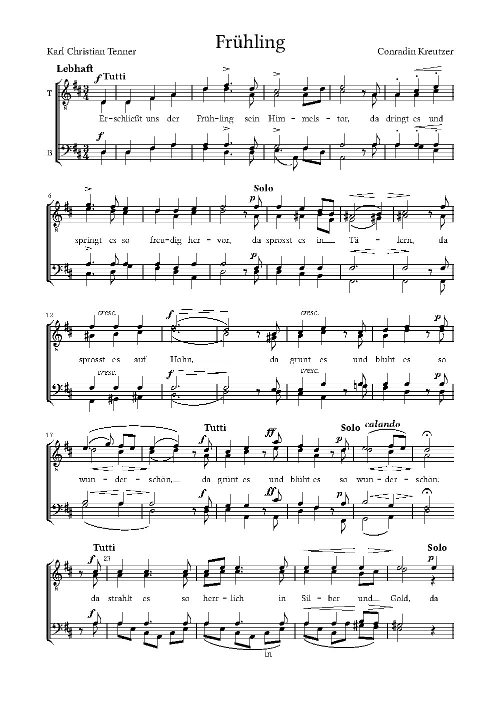Frühling - Choir Script PDF Thumbnail