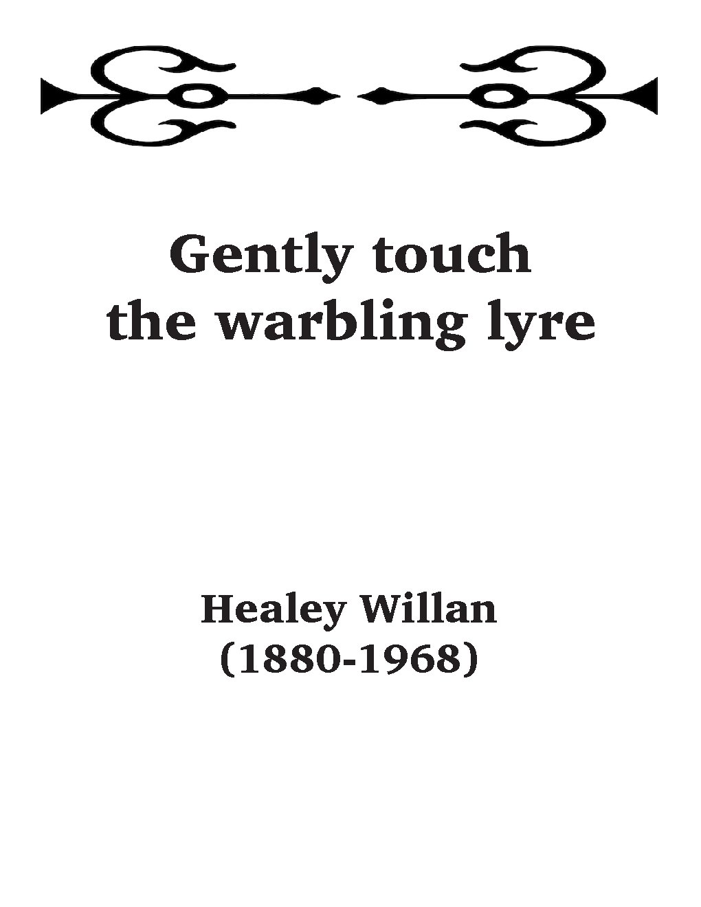 Gently touch the warbling lyre - Choir Script PDF Thumbnail
