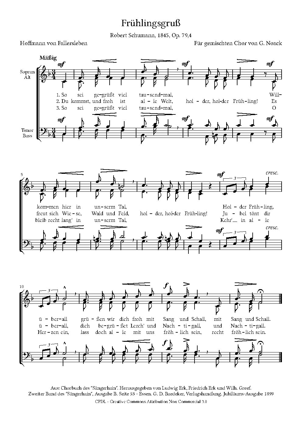 Frühlingsgruß, Op. 79, No. 4