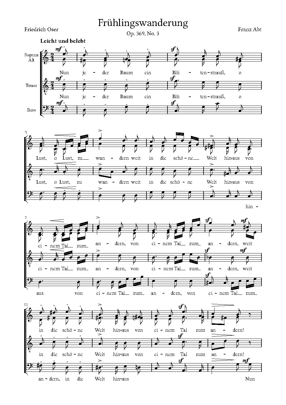 Frühlingswanderung, Op. 369, No. 3