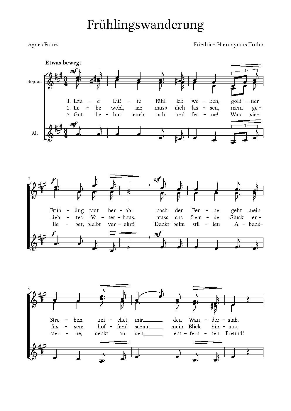 Frühlingswanderung - Choir Script PDF Thumbnail