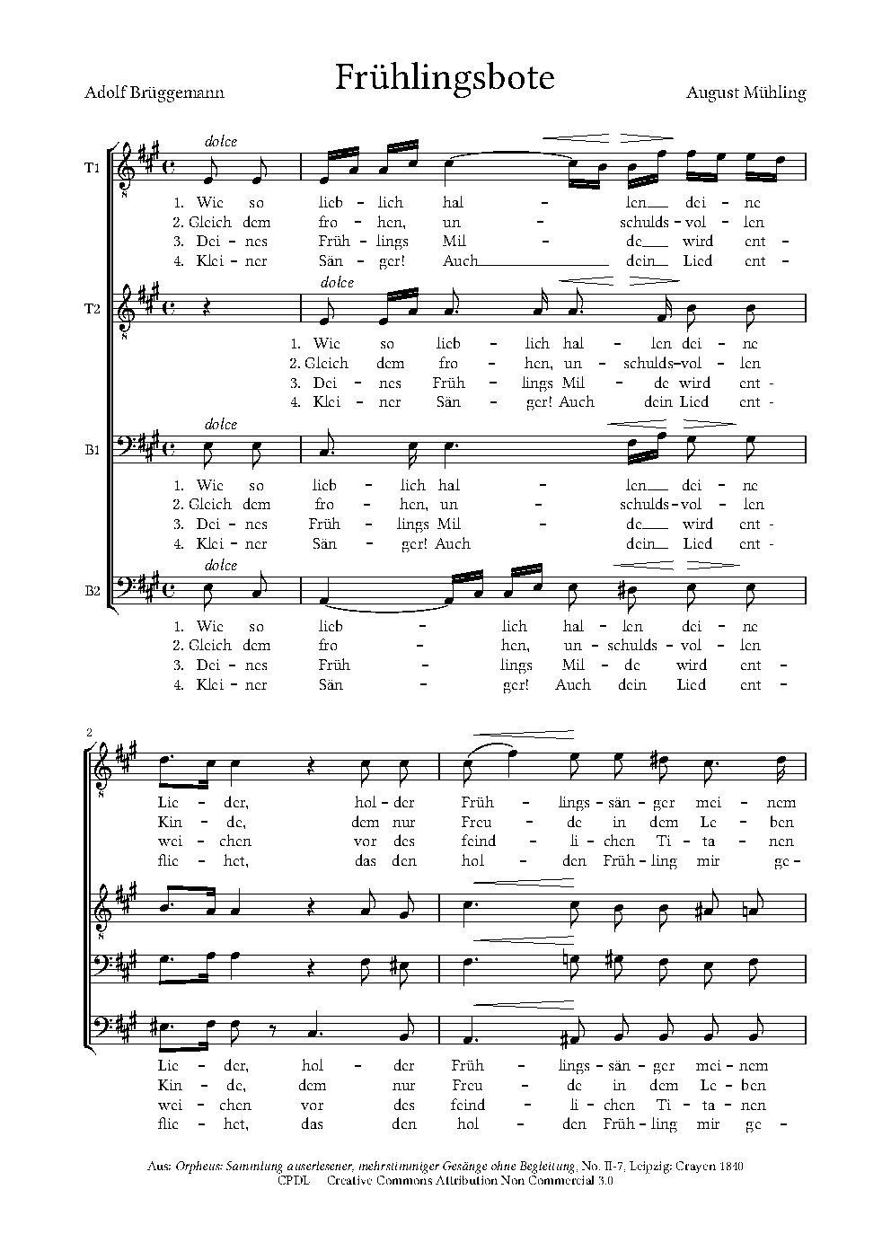 Frühlingsbote - Choir Script PDF Thumbnail