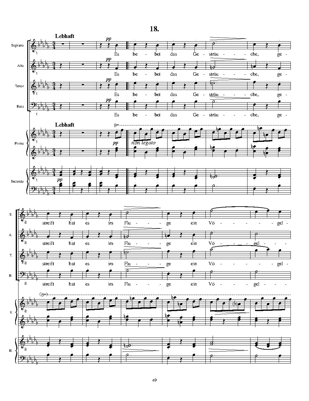 Es bebet das Gesträuche, Op. 52, No. 18|{{NoCo|Liebeslieder Walzer, Op. 52 - Choir Script PDF Thumbnail