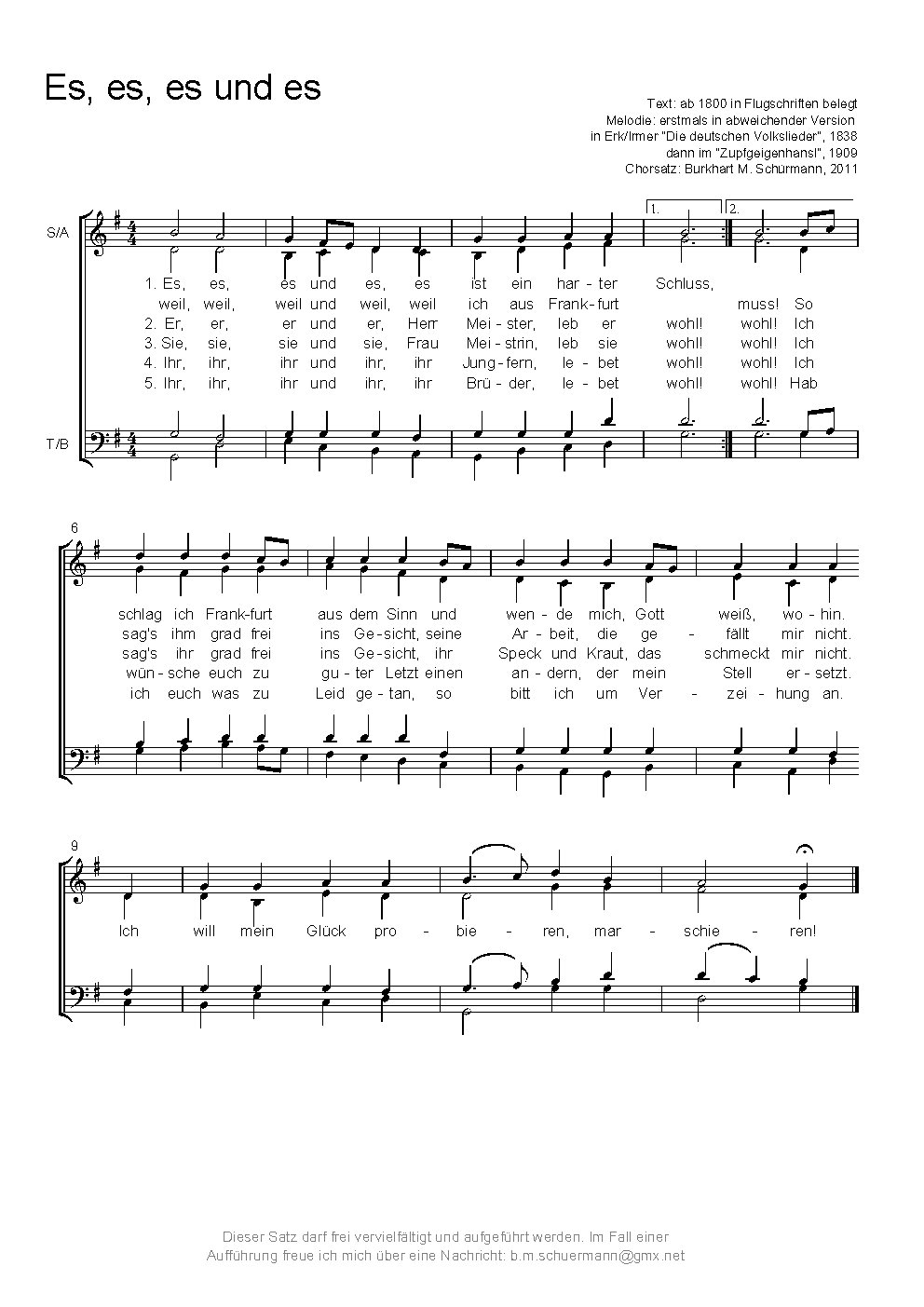 Es, es, es und es - Choir Script PDF Thumbnail