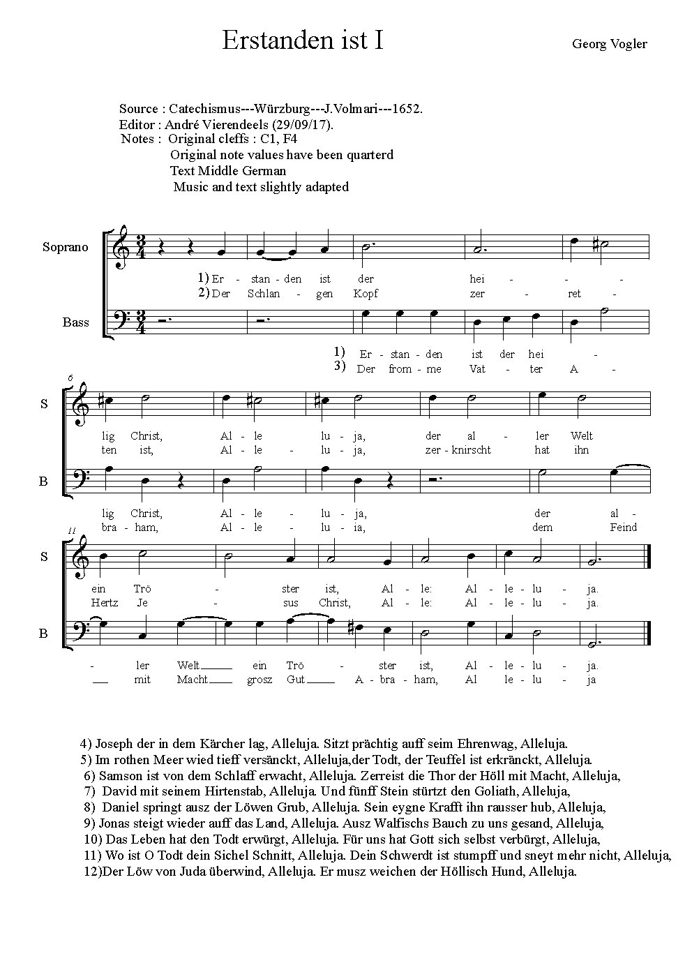 Erstanden ist der heilge Christ I