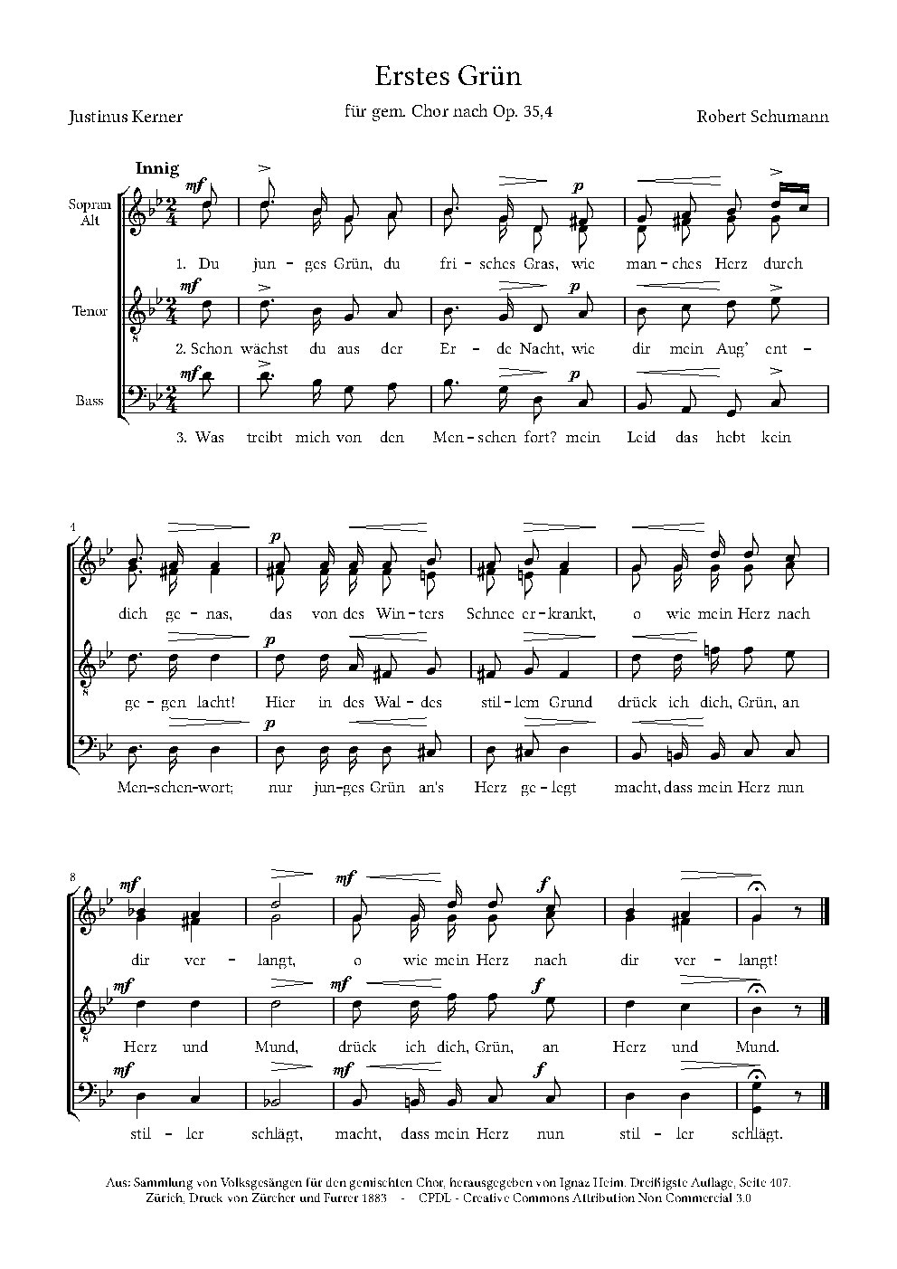 Erstes Grün, Op. 35, No. 4