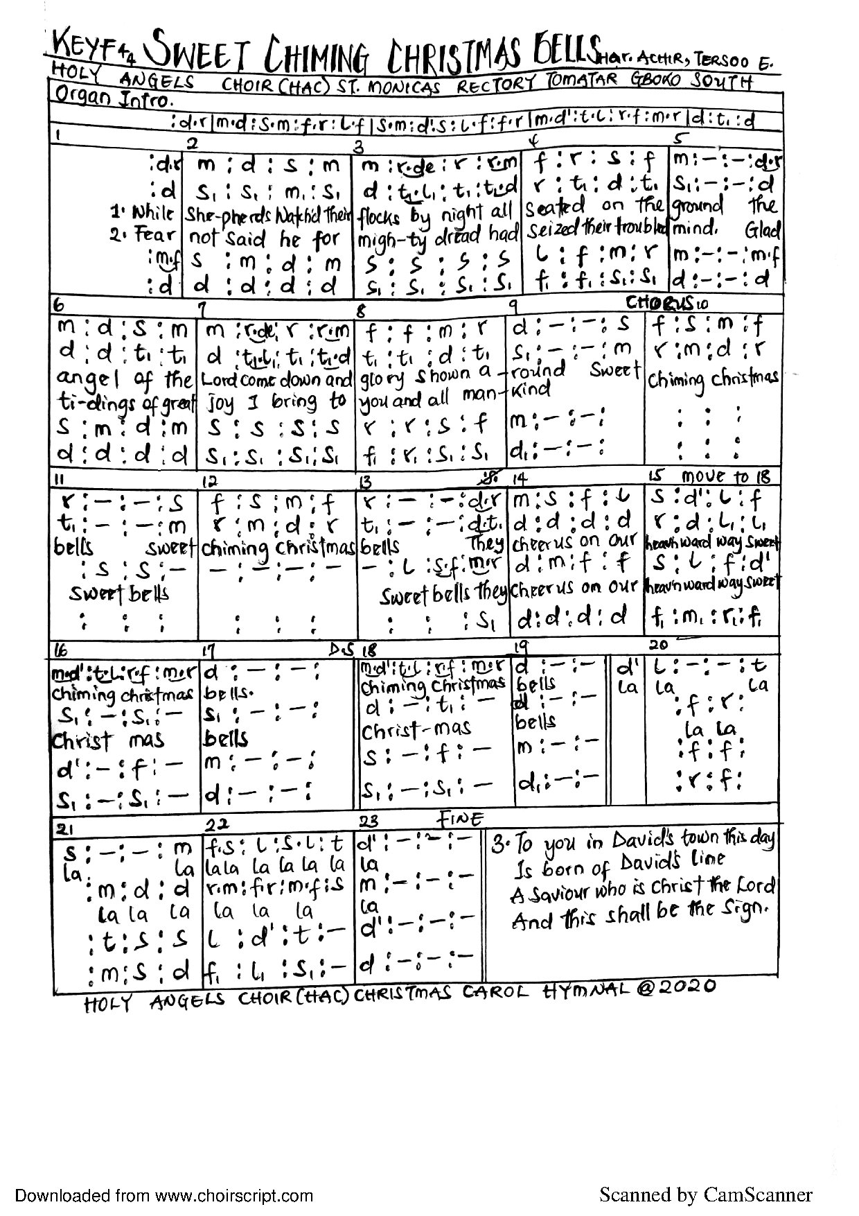 (Xmas) Sweet-chiming-christmas-bells-shar.-archi-tersoo-e.-da4c9 - Download Choir Script PDF