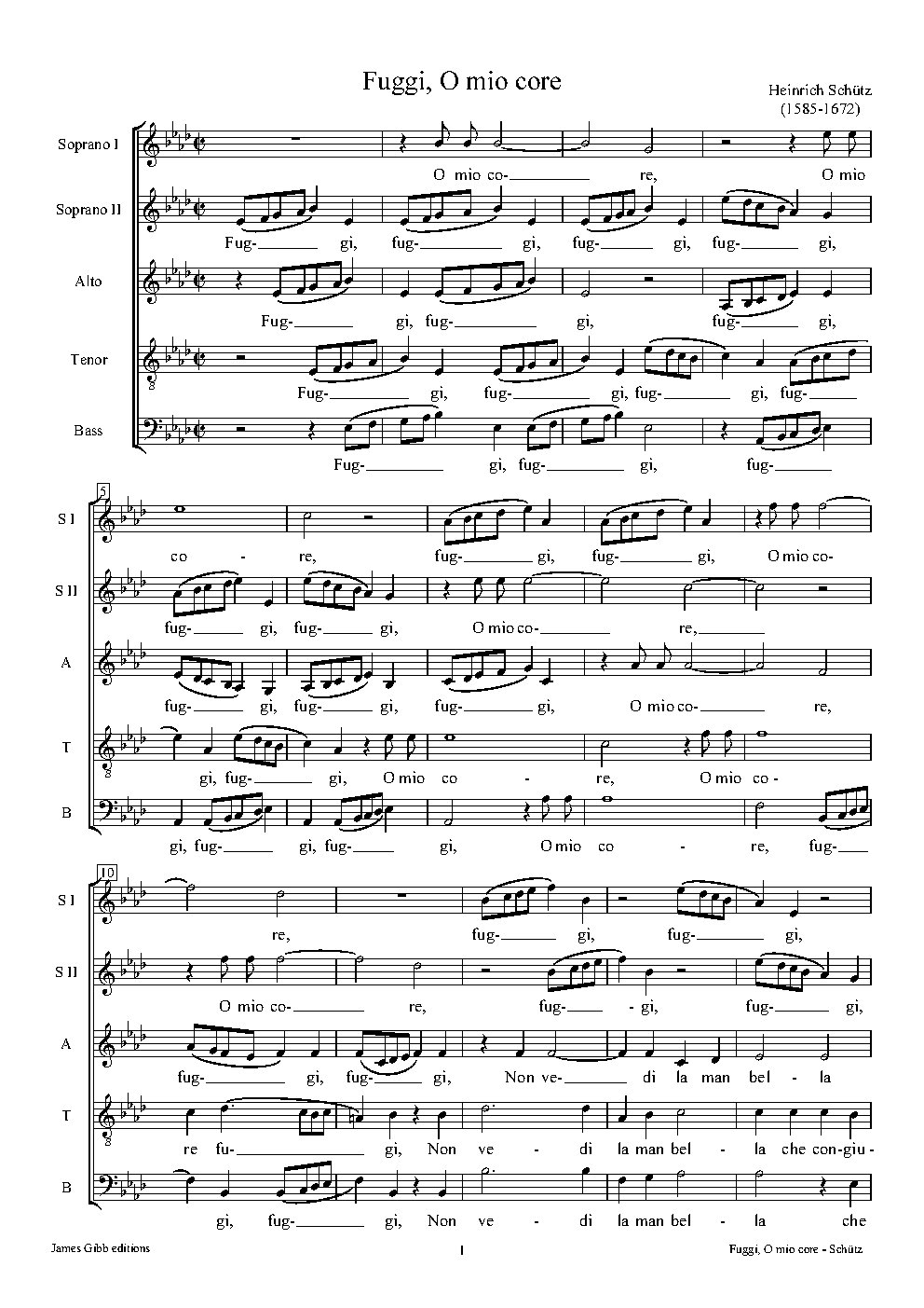 Fuggi o mio core - Choir Script PDF Thumbnail