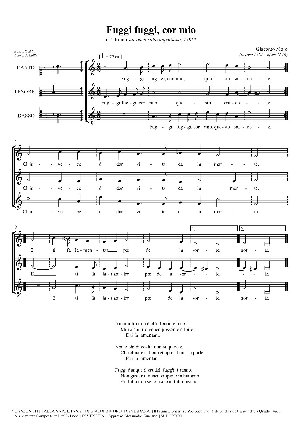 Fuggi fuggi, cor mio