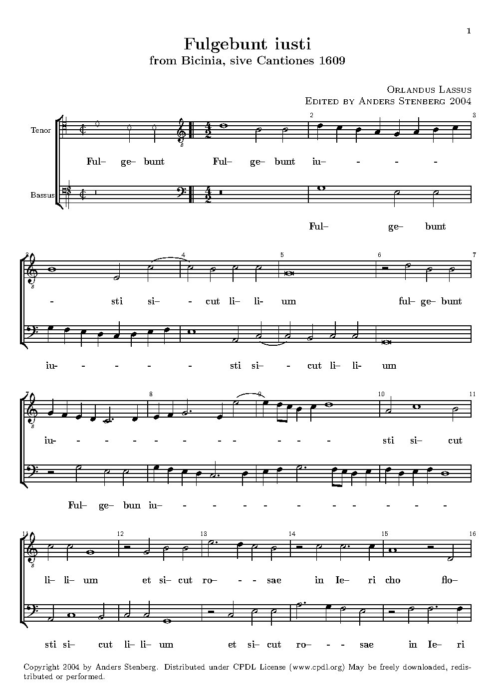 Fulgebunt justi - Choir Script PDF Thumbnail