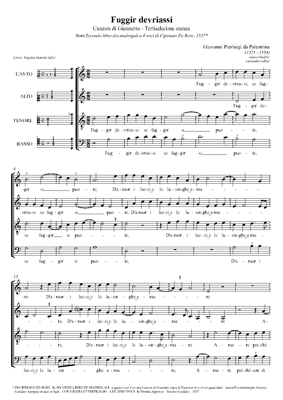 Fuggir devriassi (Tertiadecima stanza)