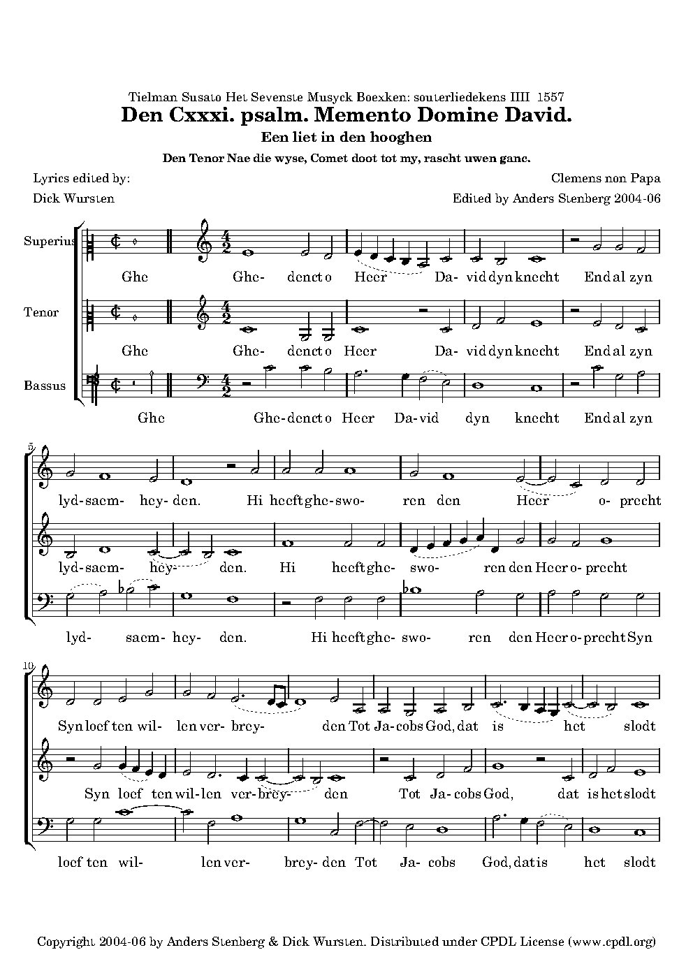 Souterliedeken - Psalm 131