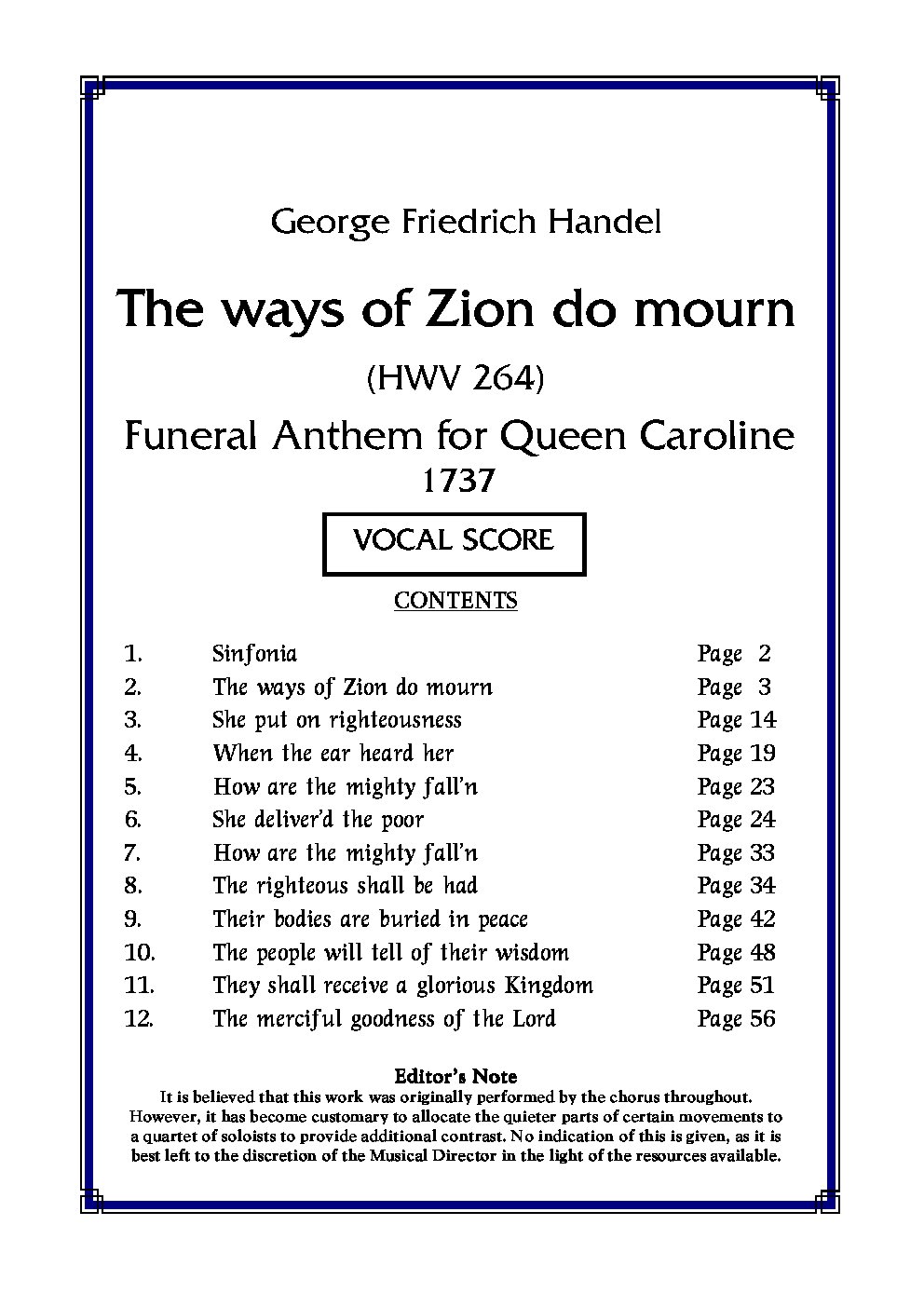 Funeral Anthem for Queen Caroline, HWV 264