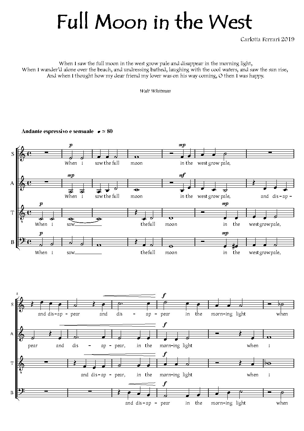 Full Moon in the West - Choir Script PDF Thumbnail