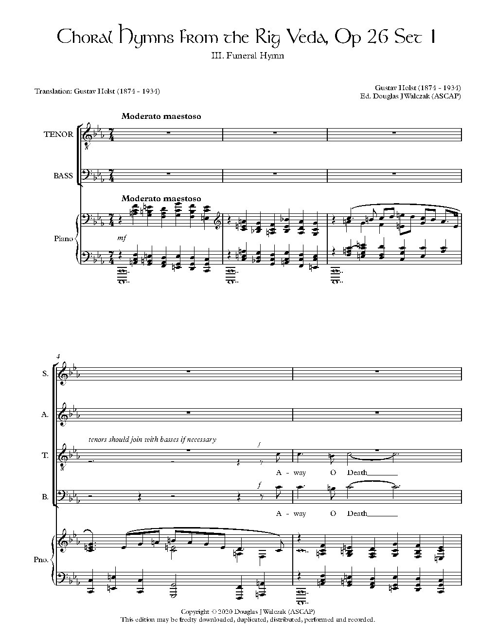 Funeral Hymn - Choir Script PDF Thumbnail