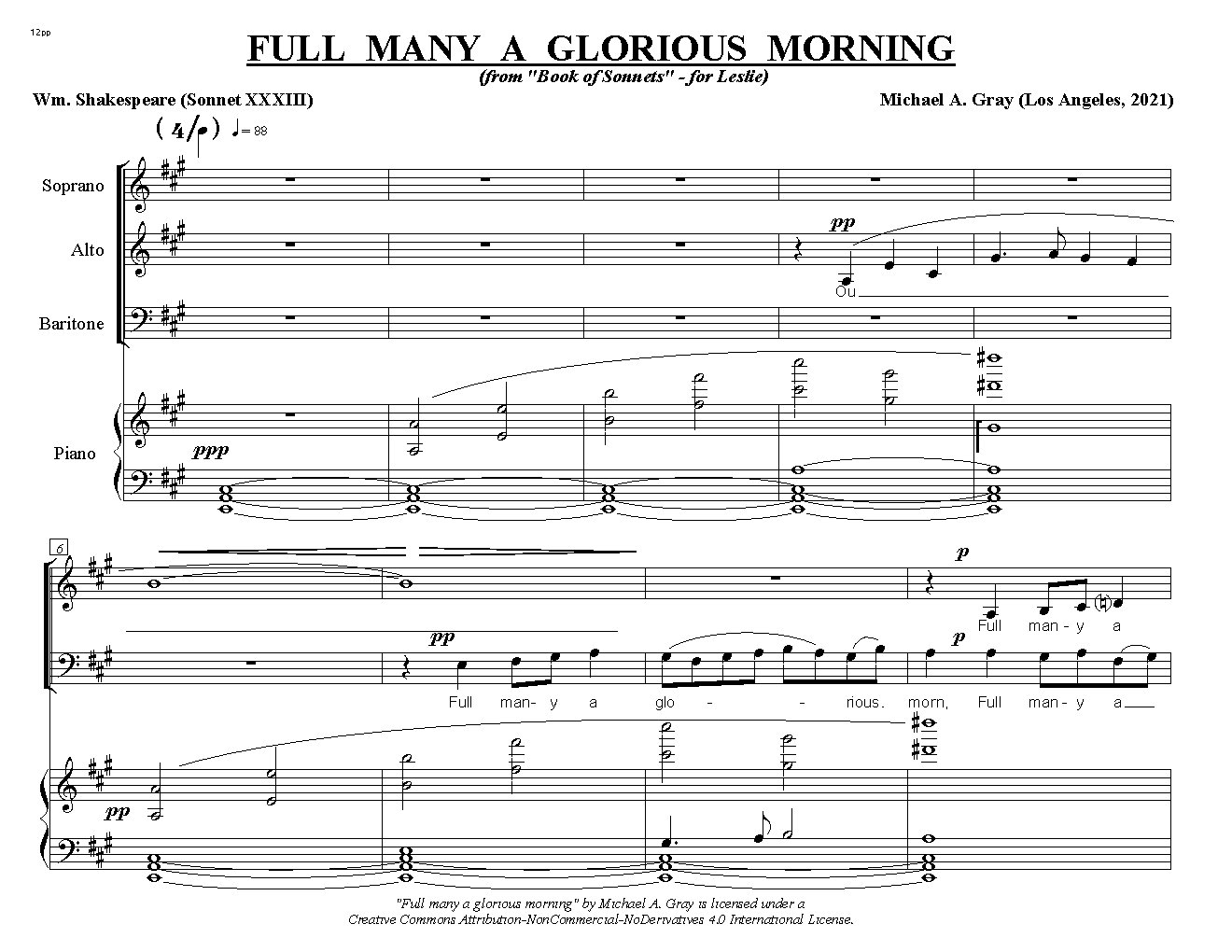 Full many a glorious morning