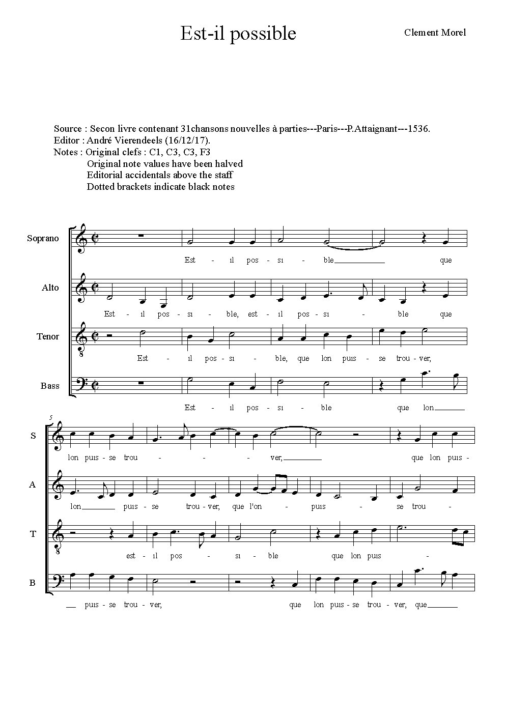 Est-il possible - Choir Script PDF Thumbnail