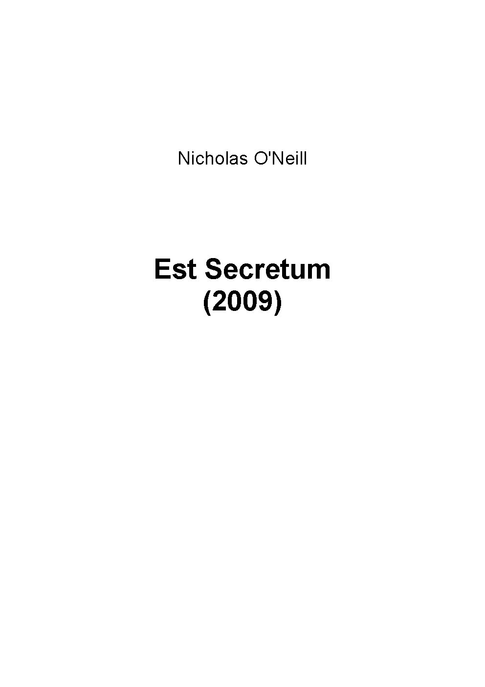 Est Secretum