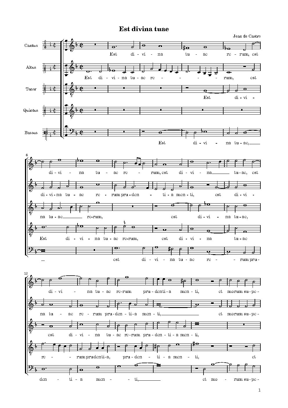 Est divina tuae - Choir Script PDF Thumbnail