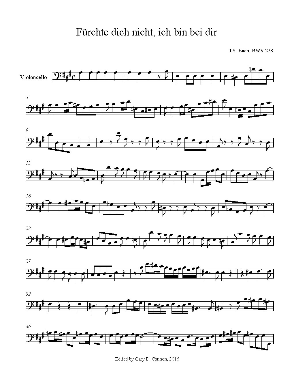 Fürchte dich nicht, BWV 228 - Choir Script PDF Thumbnail
