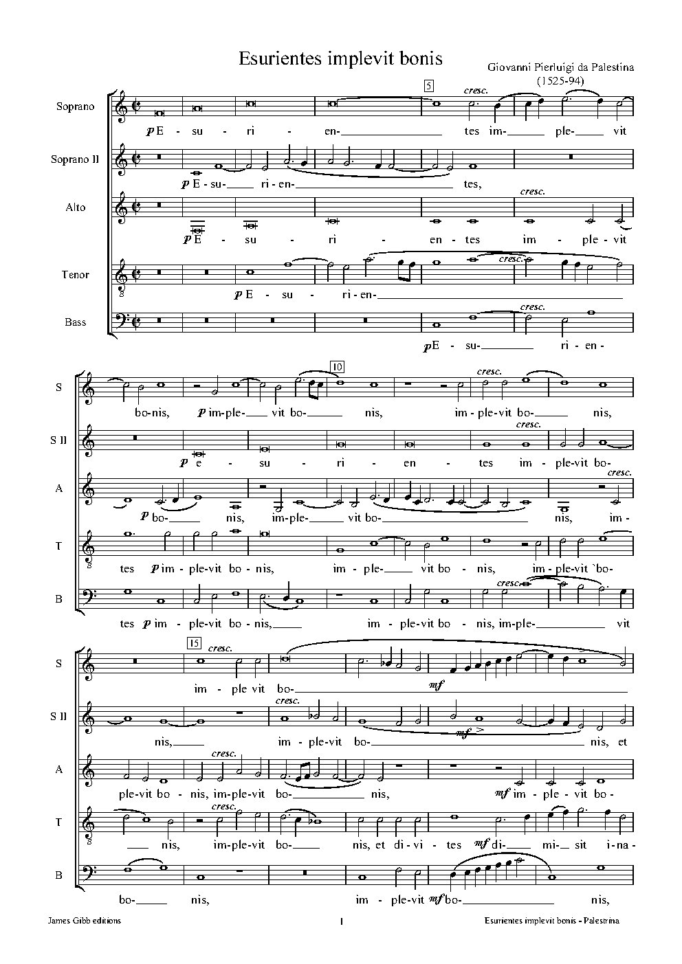 Esurientes implevit bonis - Choir Script PDF Thumbnail
