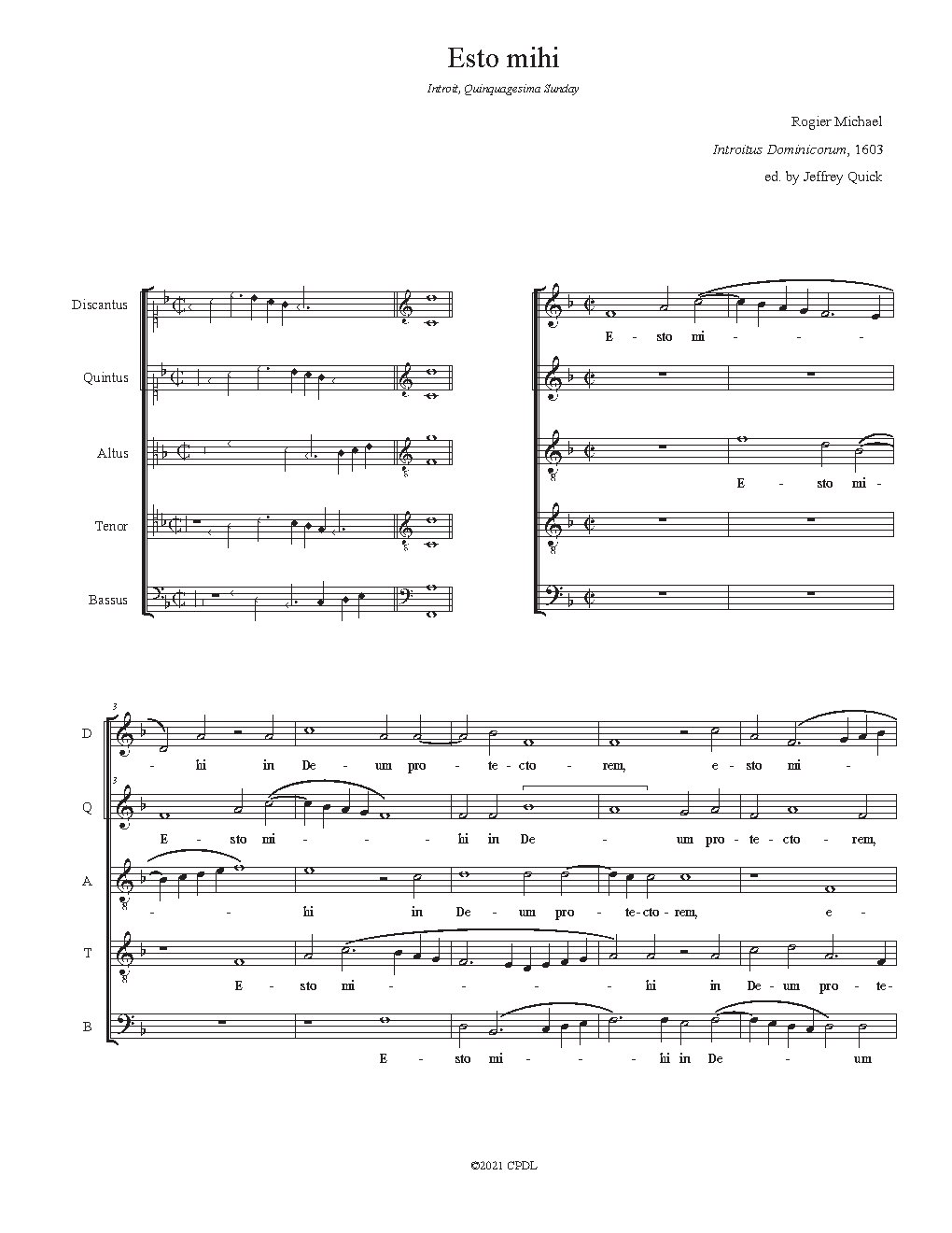 Esto mihi - Choir Script PDF Thumbnail