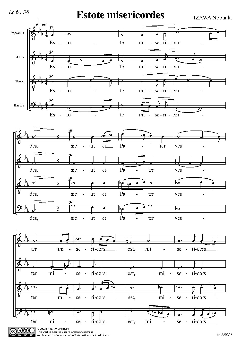 Estote misericordes - Choir Script PDF Thumbnail