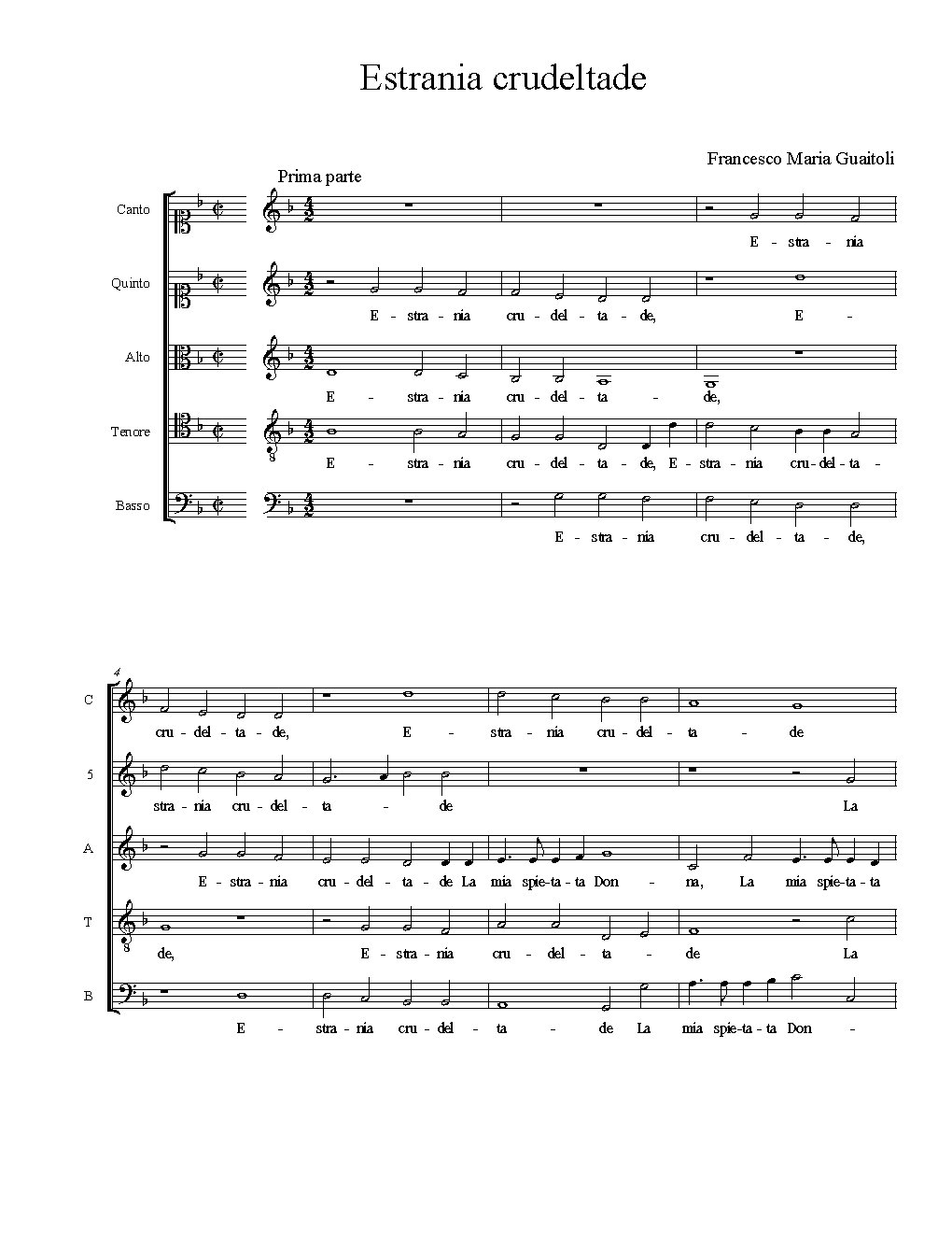 Estrania crudeltade - Choir Script PDF Thumbnail