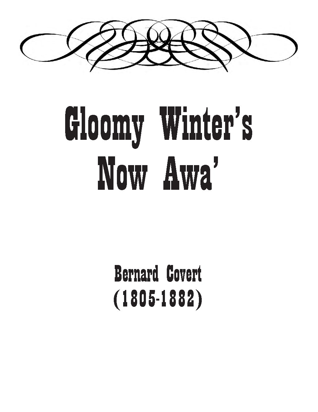 Gloomy Winter’s Now Awa’ - Choir Script PDF Thumbnail