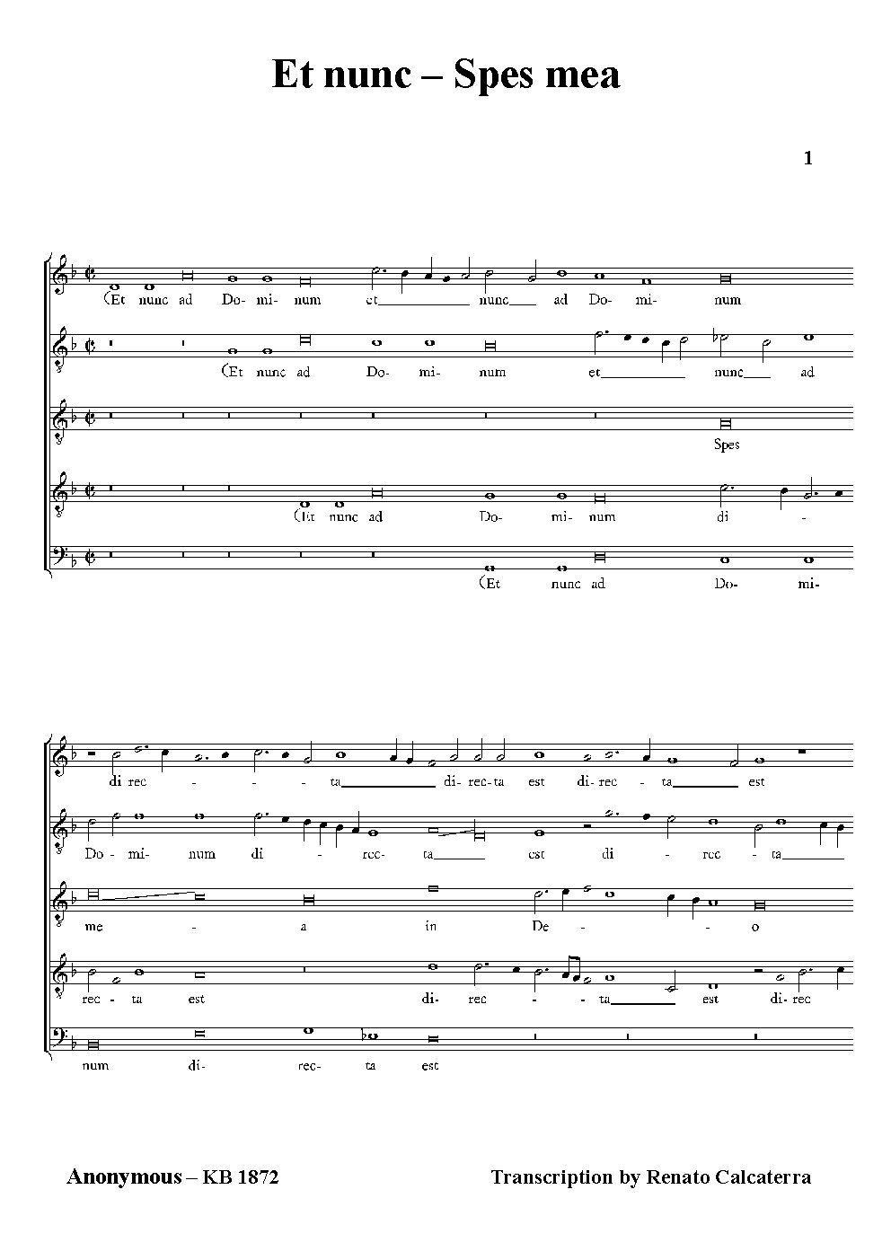 Et nunc-Spes mea