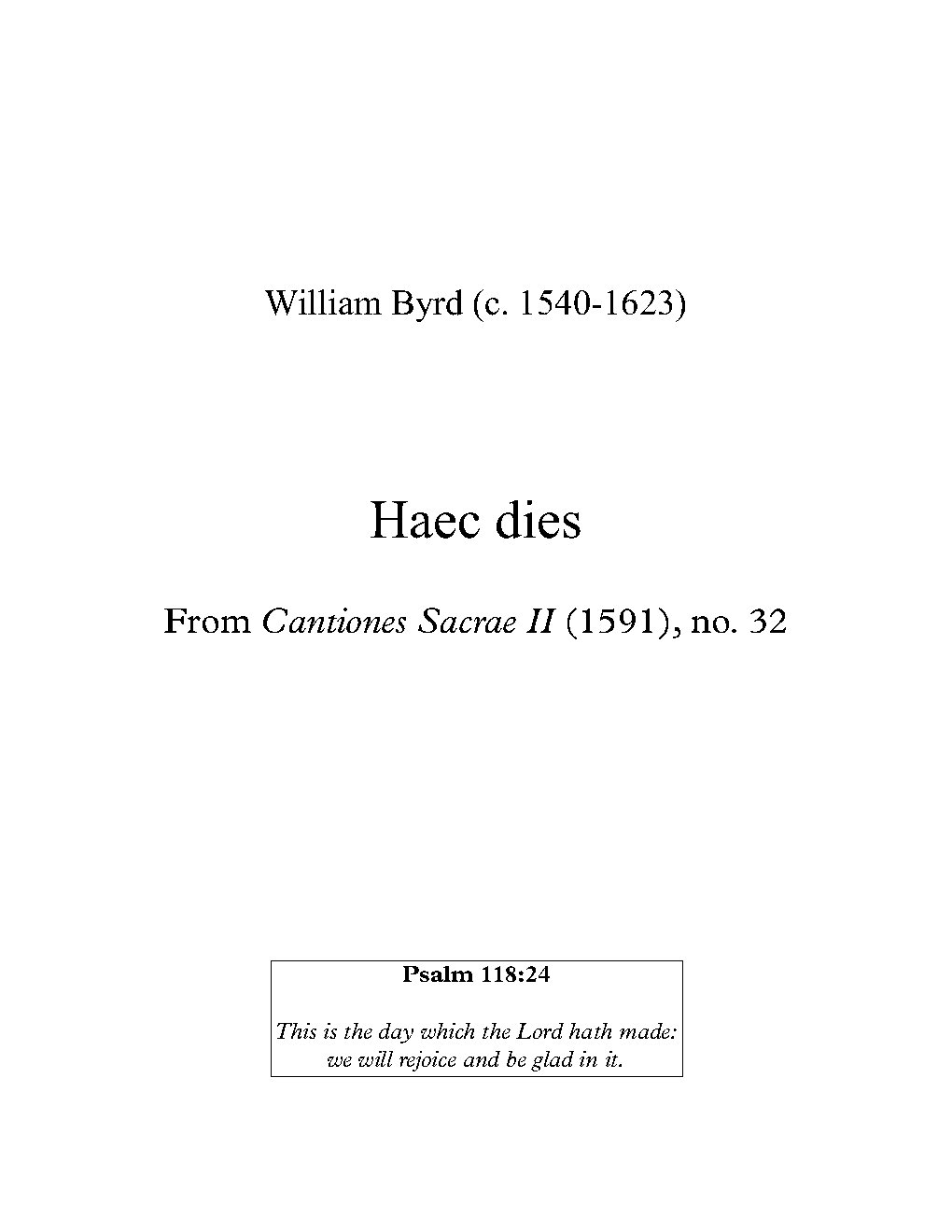 Haec dies a 6