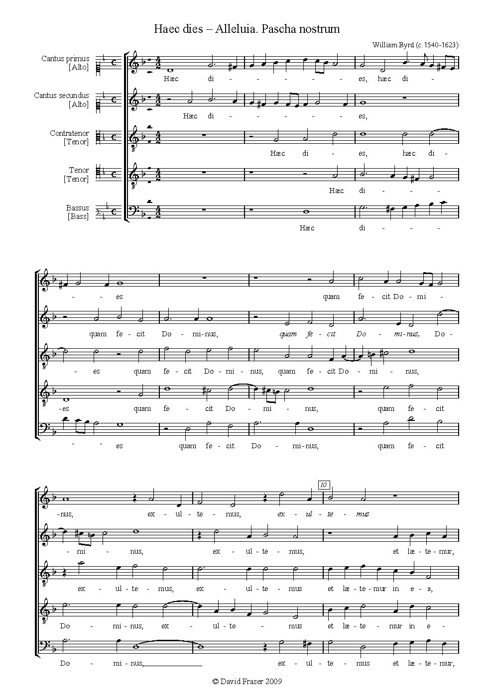 Haec Dies - Alleluia Pascha nostrum