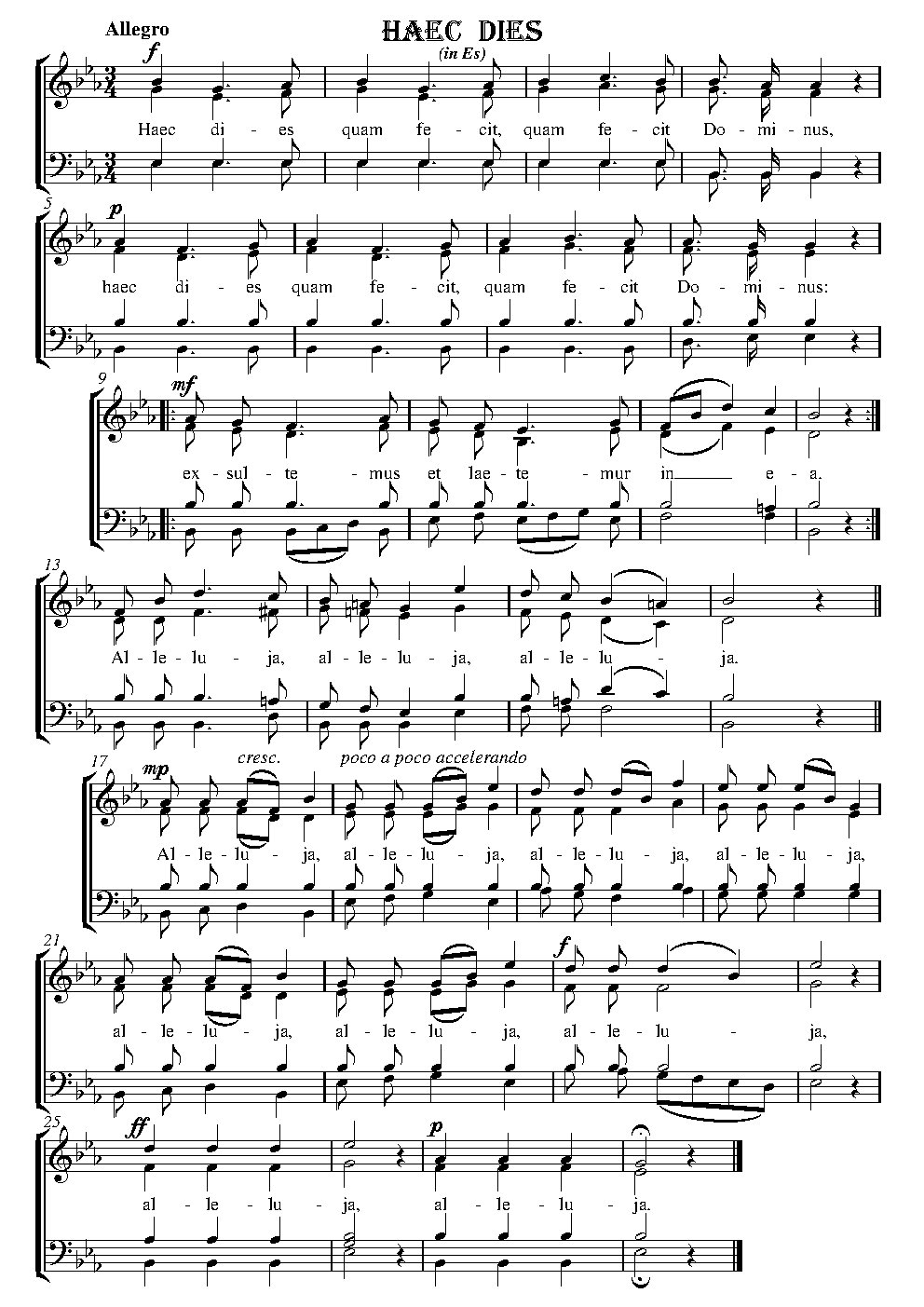Haec dies - Choir Script PDF Thumbnail