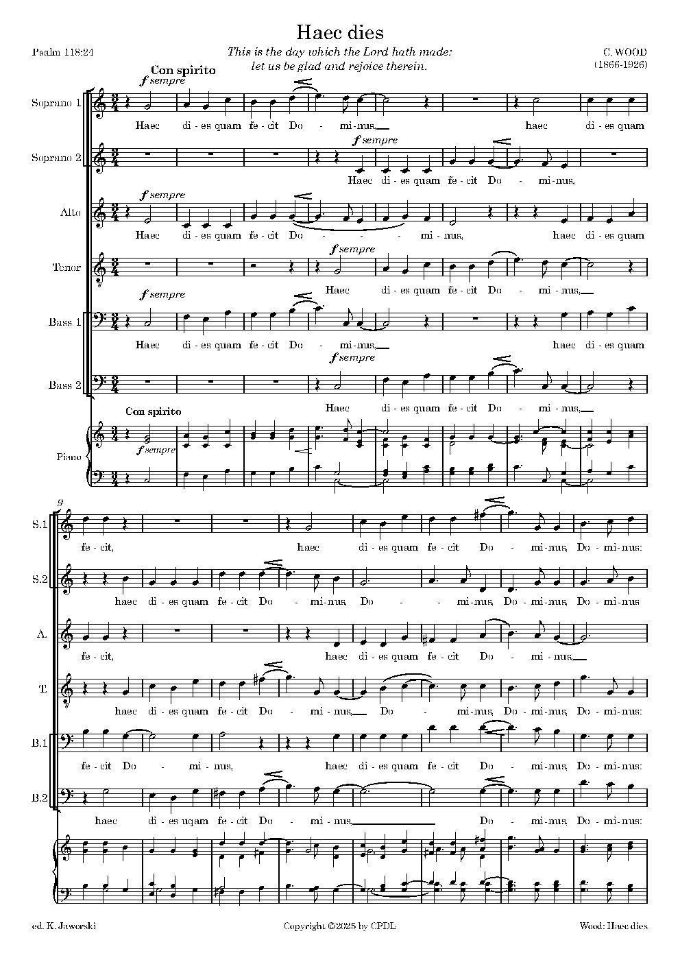 Haec dies - Choir Script PDF Thumbnail