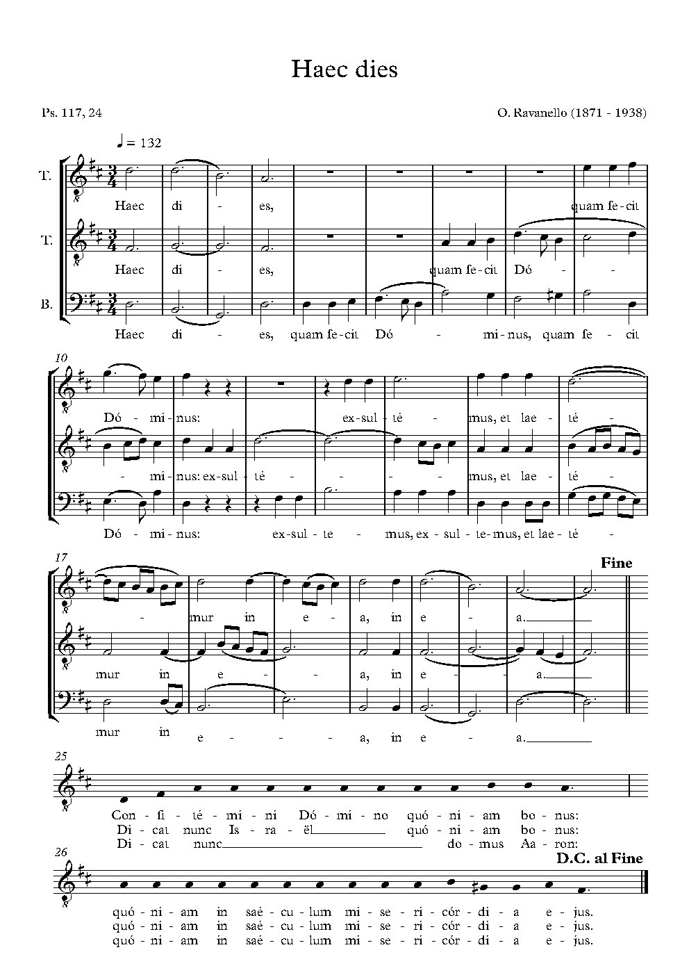 Haec dies, op.66/11 - Choir Script PDF Thumbnail