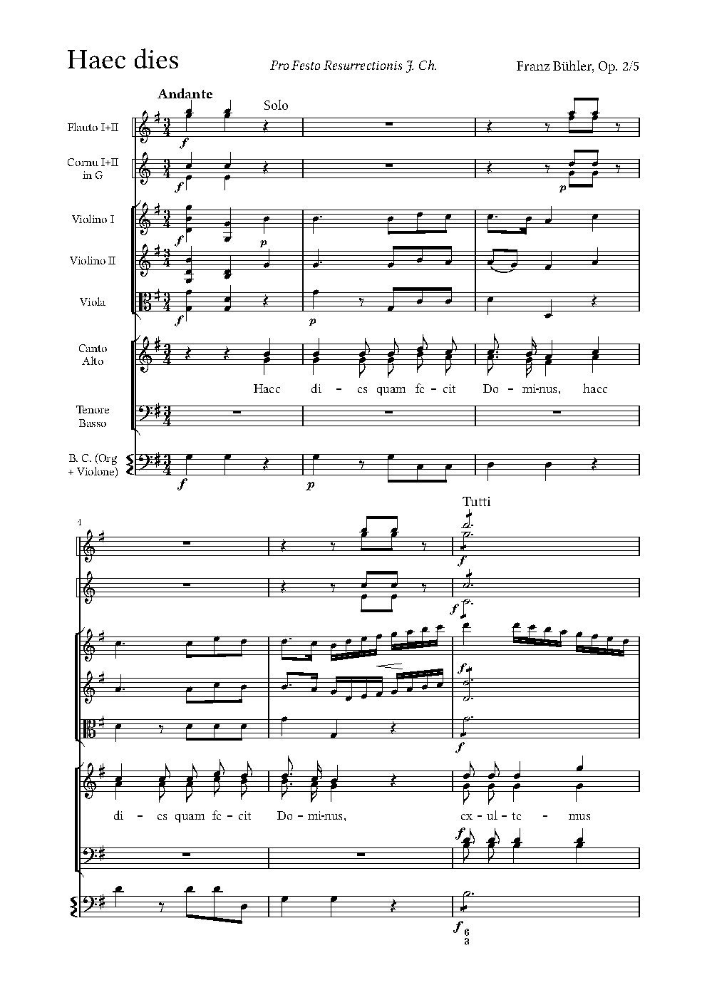 Haec dies, Op. 2/5 - Choir Script PDF Thumbnail