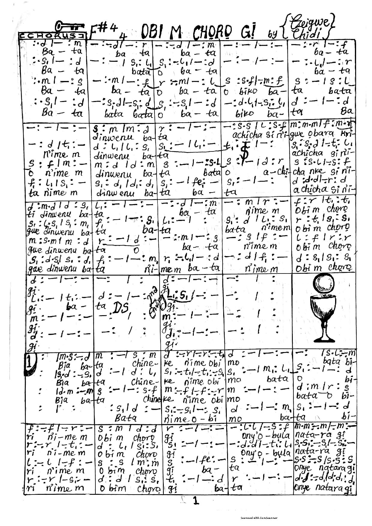 Obi M Choro Gi - Download Choir Script PDF