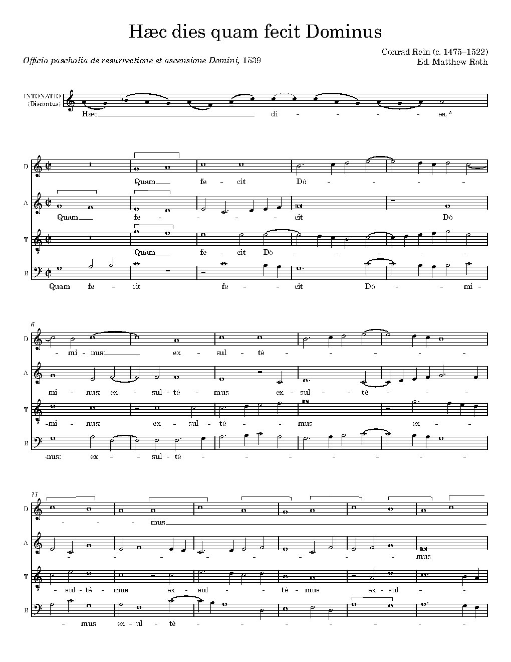 Haec dies quam fecit Dominus