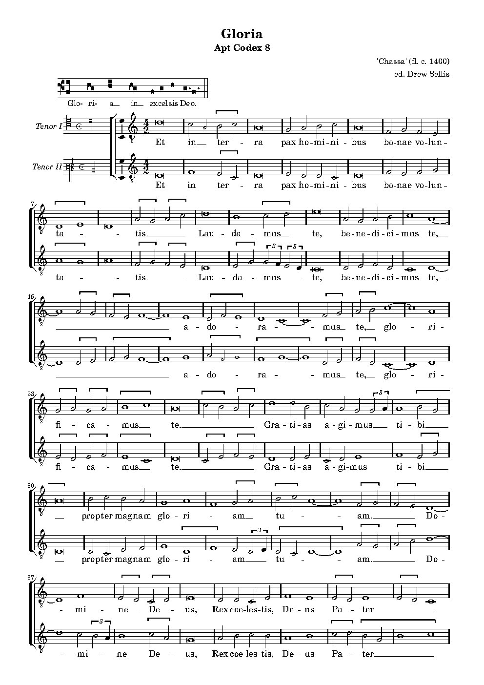Gloria, Apt 8 - Choir Script PDF Thumbnail