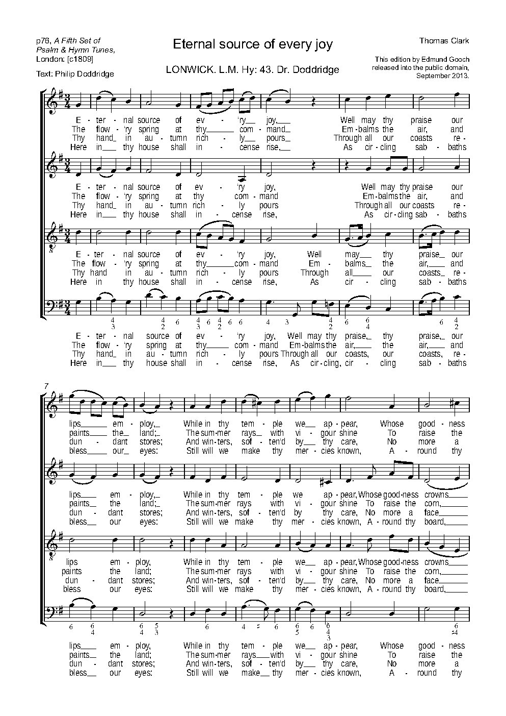 Eternal source of every joy - Choir Script PDF Thumbnail